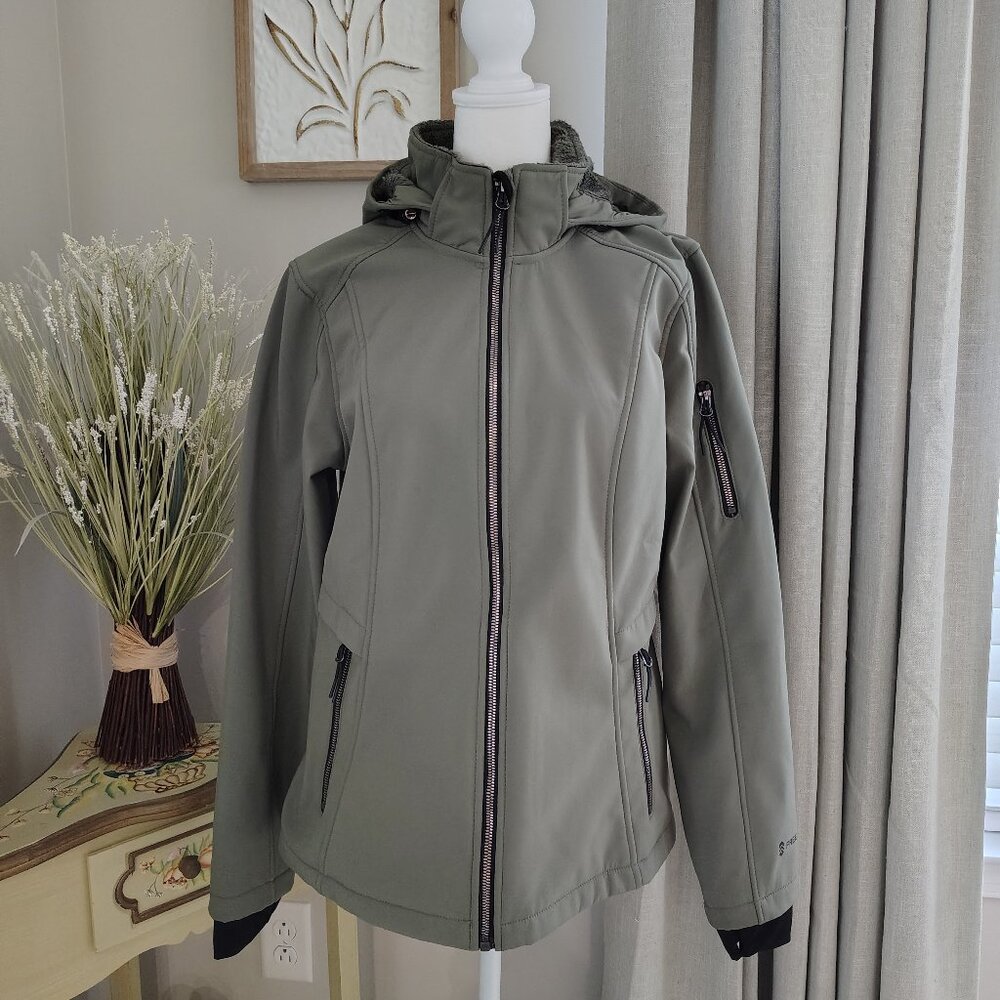Free Country - Super Softshell Jacket with Detachable hood - Sage Green